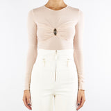 Body Nude in jersey con dettaglio gioiello BO01657E2 EA1 ELISABETTA FRANCHI 