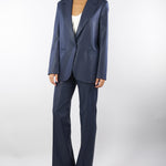 Blazer Blu in tessuto laminato EUFEMIA 2 PENNY BLACK 