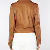 Giubbotto Cuoio biker in pelle con zip