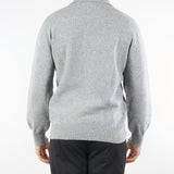 Maglia Polo Grigio in pura lana e cashmere relaxed fit F5PKMAKP256 100 A PAPER KID 