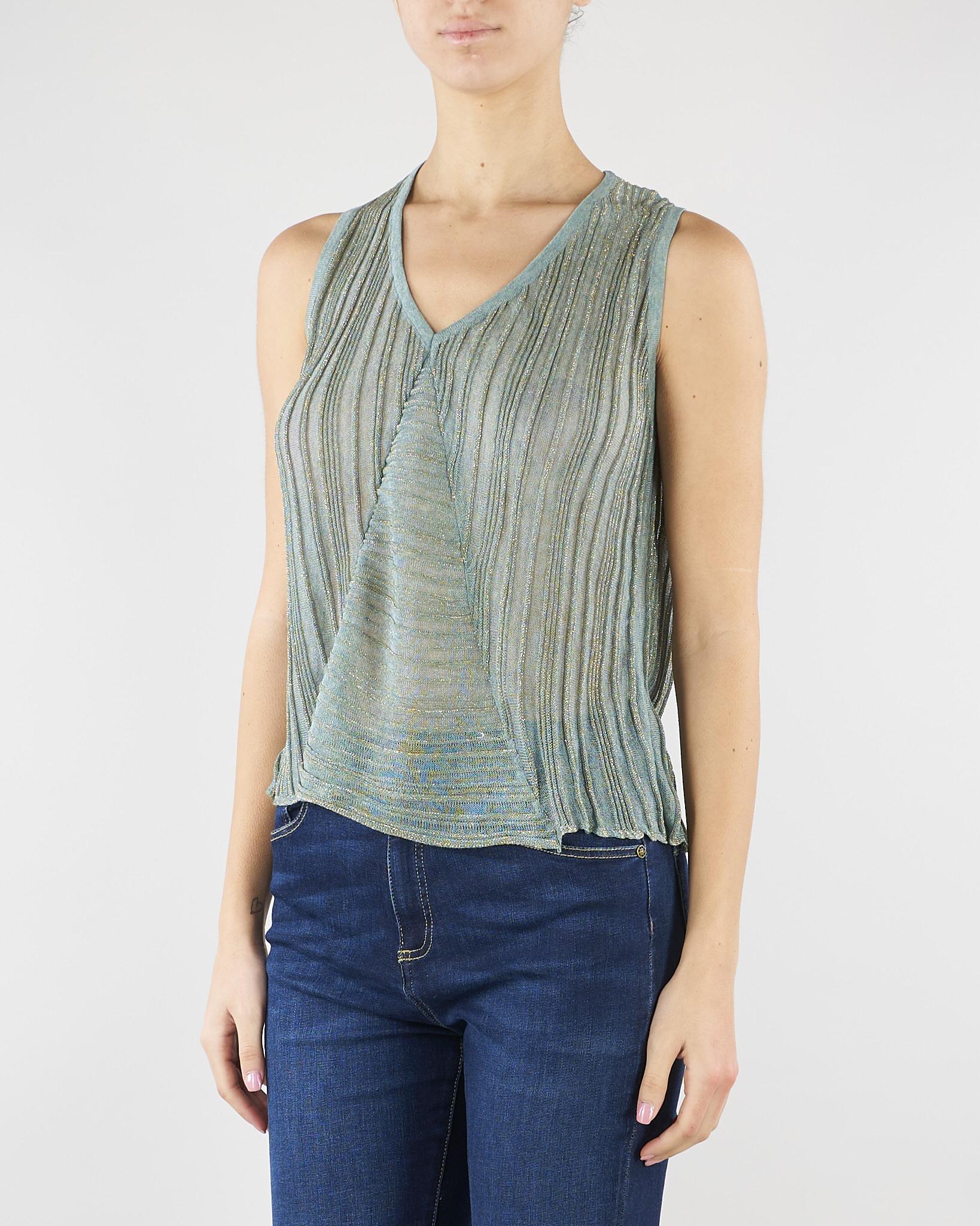 Top in maglia Muy Verde salvia MUY 2164 NENETTE 