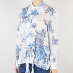 Camicia Azzurro in georgette con rouche MLLCANAPA 3 MARELLA 