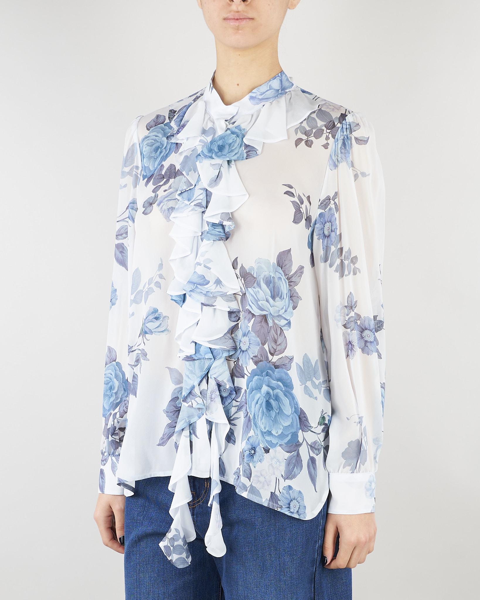 Camicia Azzurro in georgette con rouche MLLCANAPA 3 MARELLA 