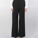 Pantalone Nero palazzo in tela di lana