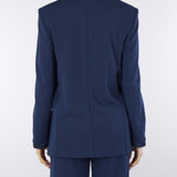 Blazer Blu con chiusura catena in metallo