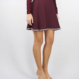 Minigonna a ruota in crêpe con morsetto Elisabetta Franchi