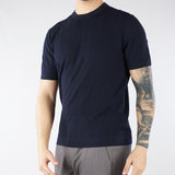 Maglia Blu jacquard in pura seta e cotone DK17058 89 DIKTAT 