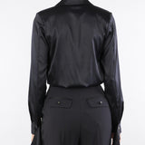 Body Nero in raso di seta CB00757E2 110 ELISABETTA FRANCHI 