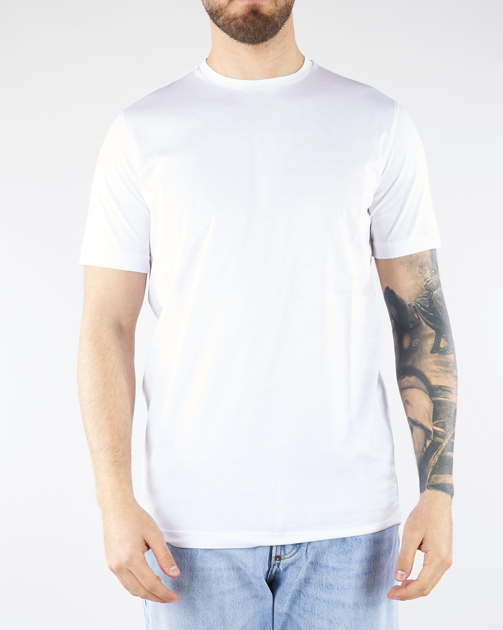T-shirt basic Bianco in cotone mercerizzato U0328R5010 10 UNGARO 