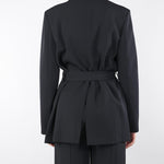 Giacca Nero con cintura TF0358 99 VICOLO 