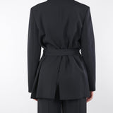 Giacca Nero con cintura TF0358 99 VICOLO 