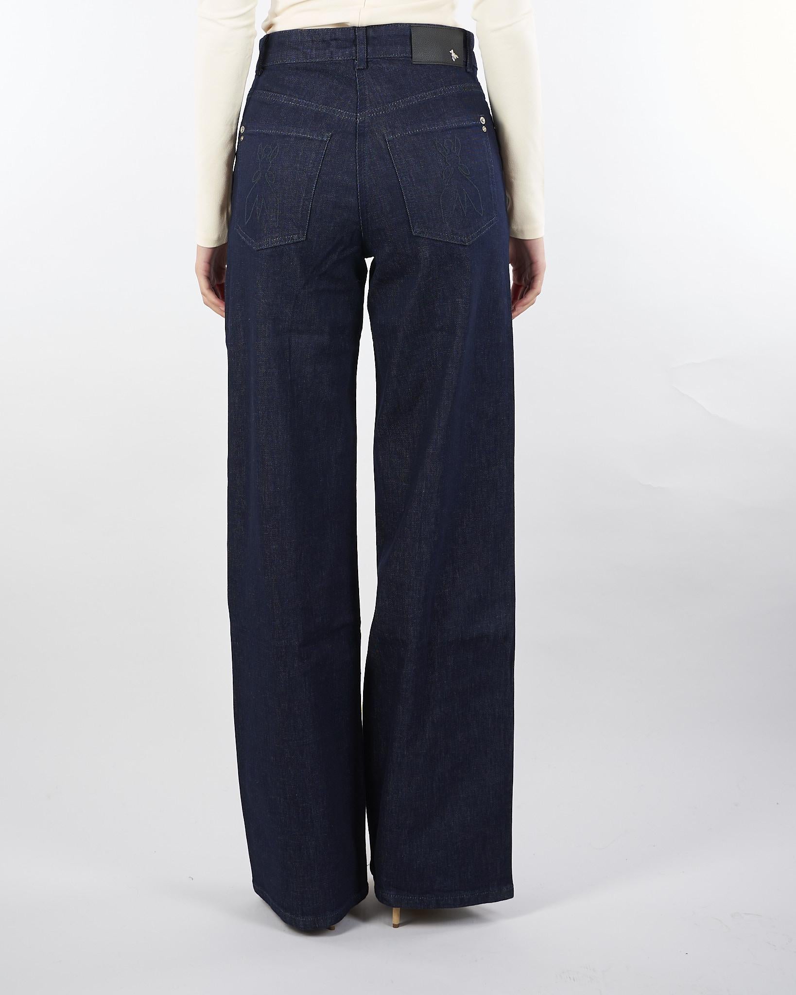 Jeans Denim a palazzo con bottoni 8P0719D113 CA74 PATRIZIA PEPE 