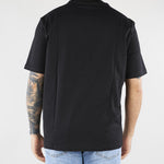 T-shirt Nero in jersey di cotone con ricamo logo Relaxed fit LT26009 D001 LOW BRAND 