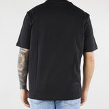 T-shirt Nero in jersey di cotone con ricamo logo Relaxed fit LT26009 D001 LOW BRAND 