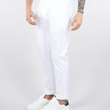 Pantalone Bianco Riviera in cotone con elastico in vita