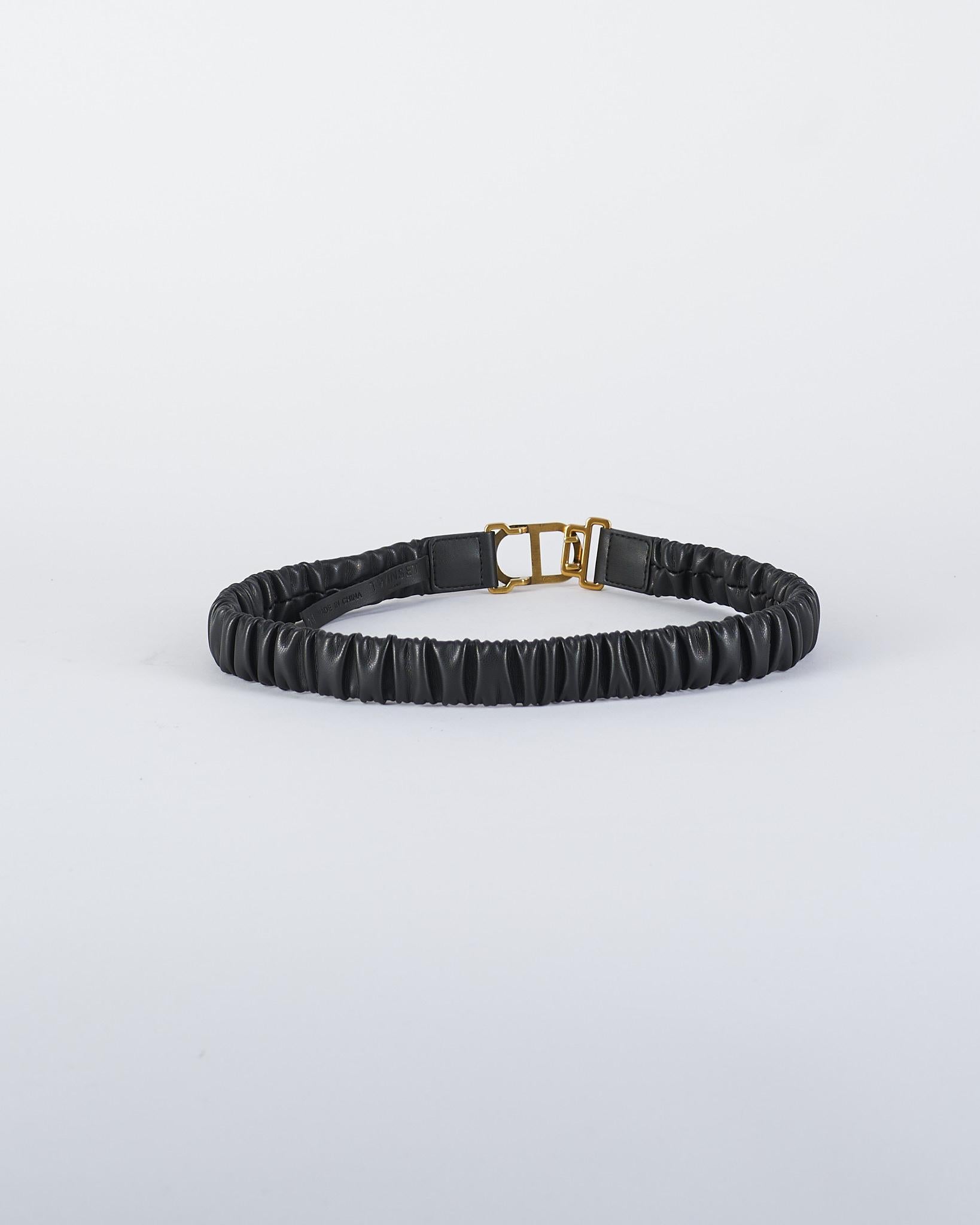 Cintura Nero in pelle con fibbia logo gold TO5310 6 TWIN SET 