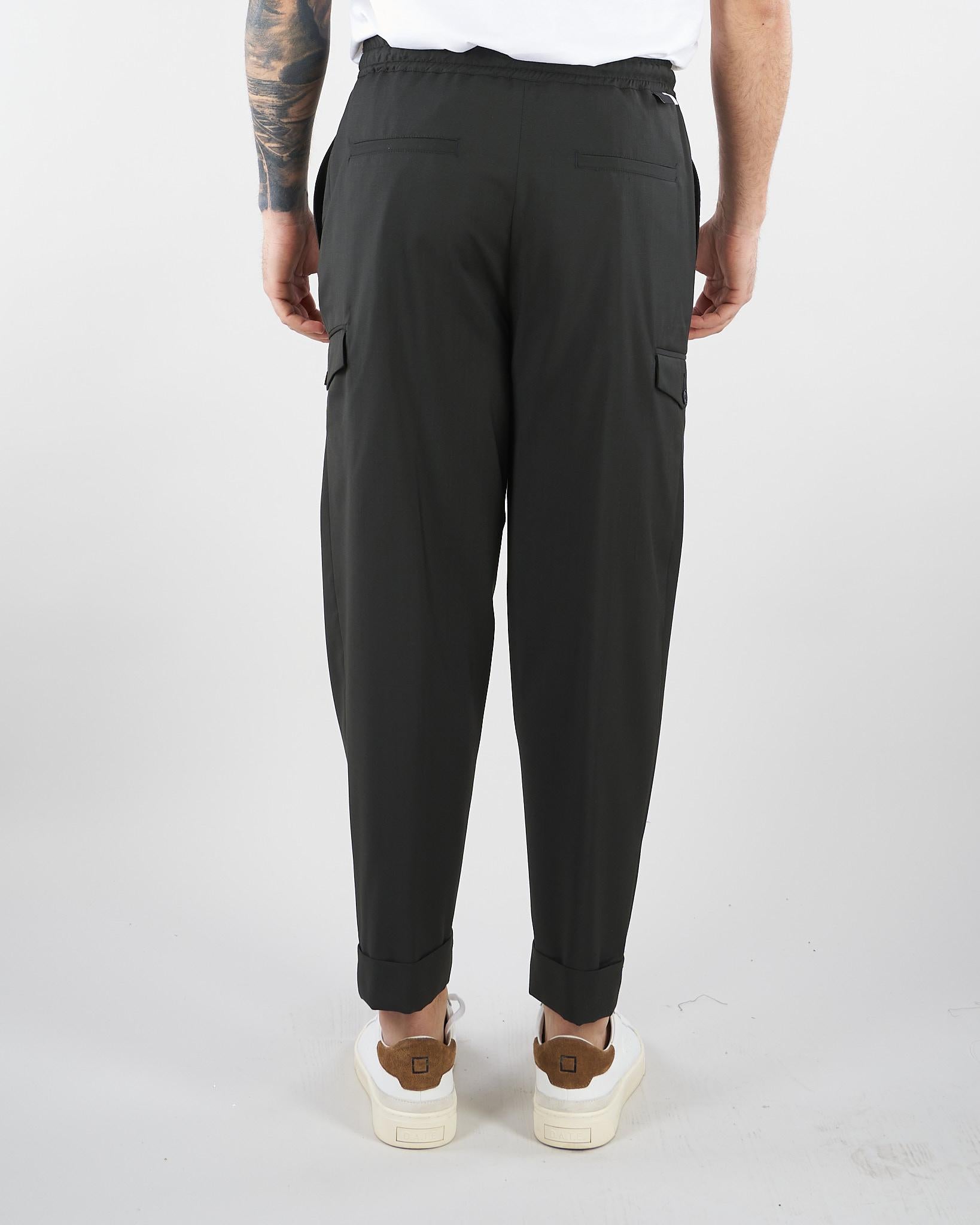 Pantalone cargo Antracite in fresco lana LP26010 N037 LOW BRAND 