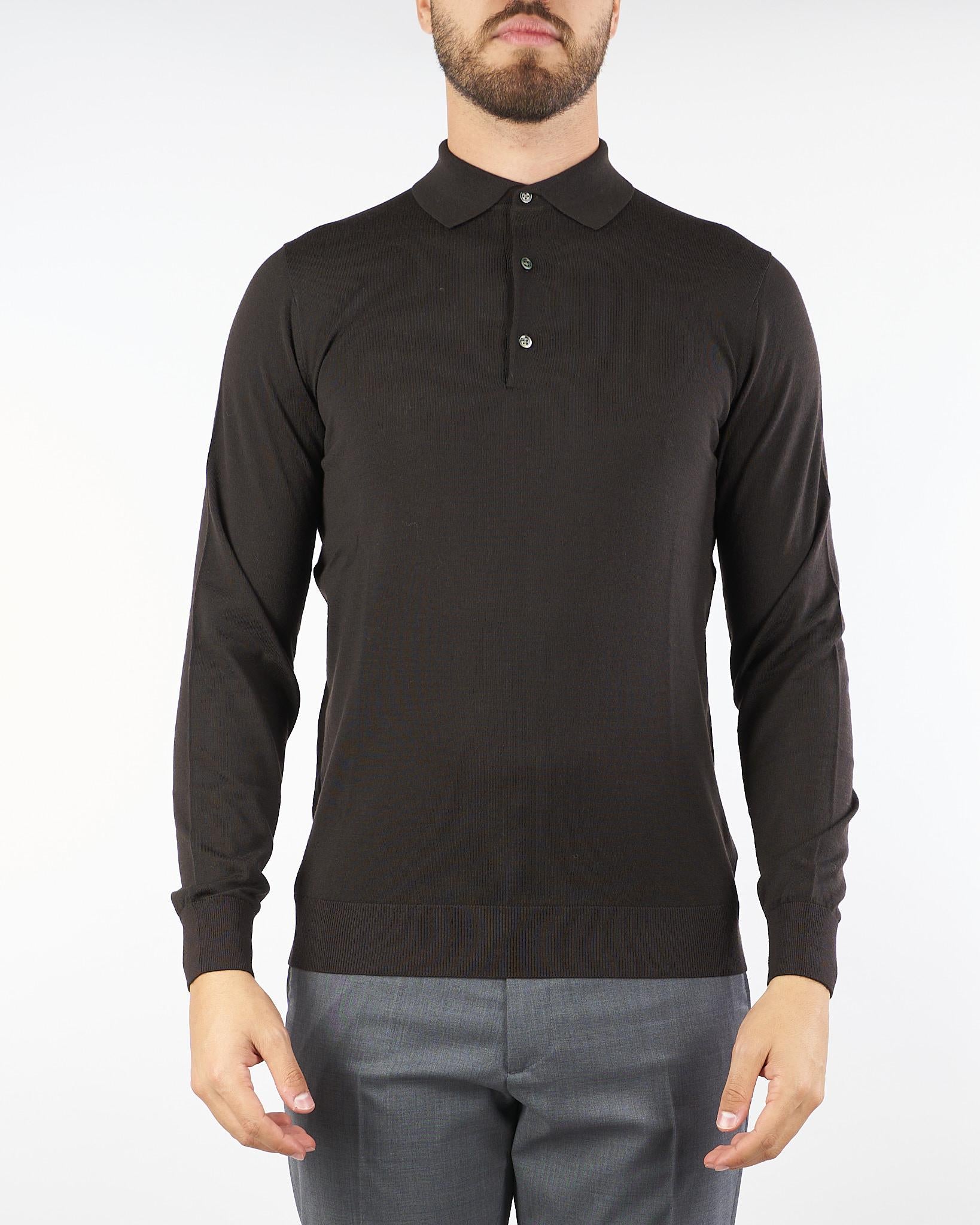 Maglia Polo Moro in pura lana merinos DK97083 85 DIKTAT 