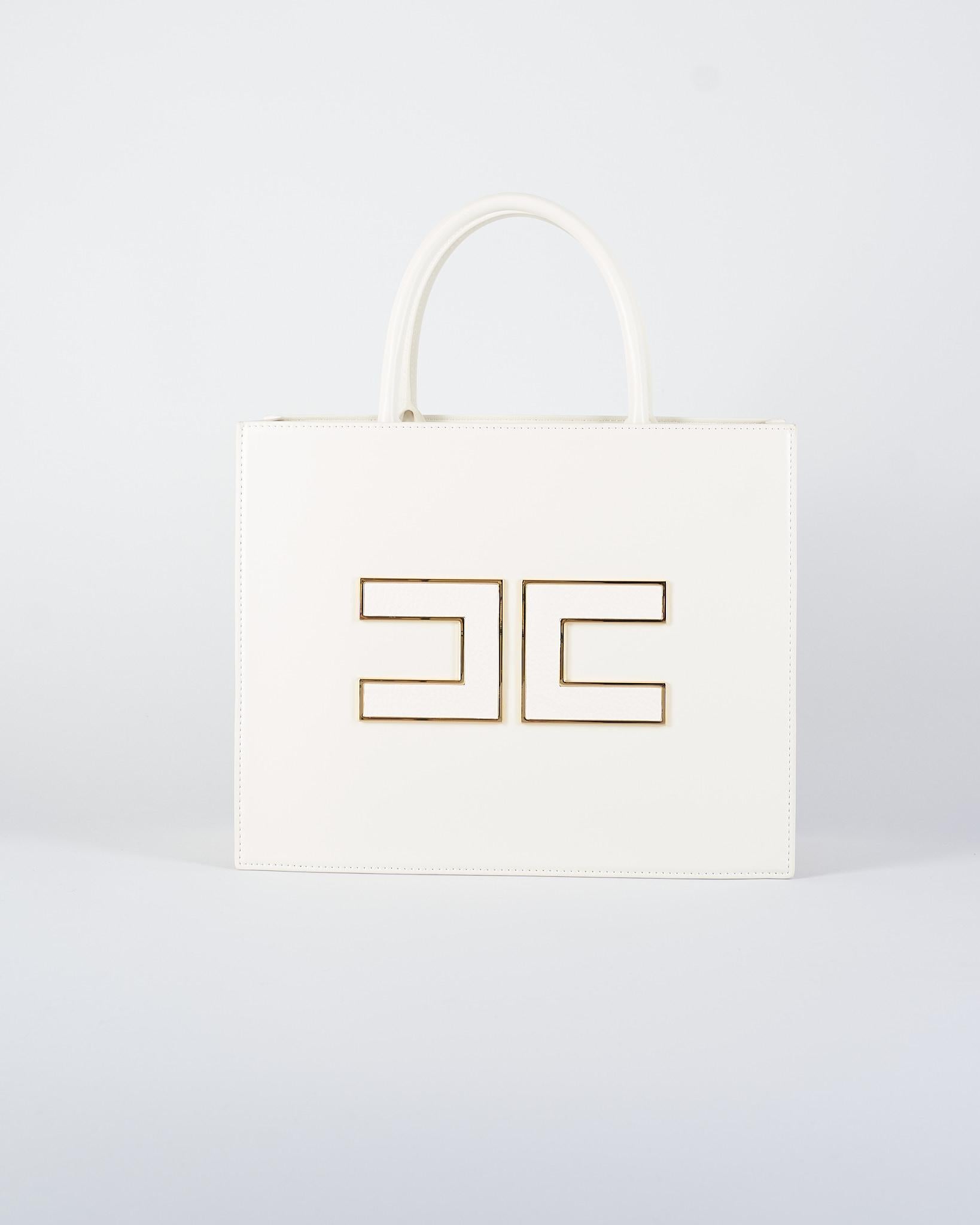 Borsa Tote grande Milk con logo BS32A56E2 DZ9 ELISABETTA FRANCHI 
