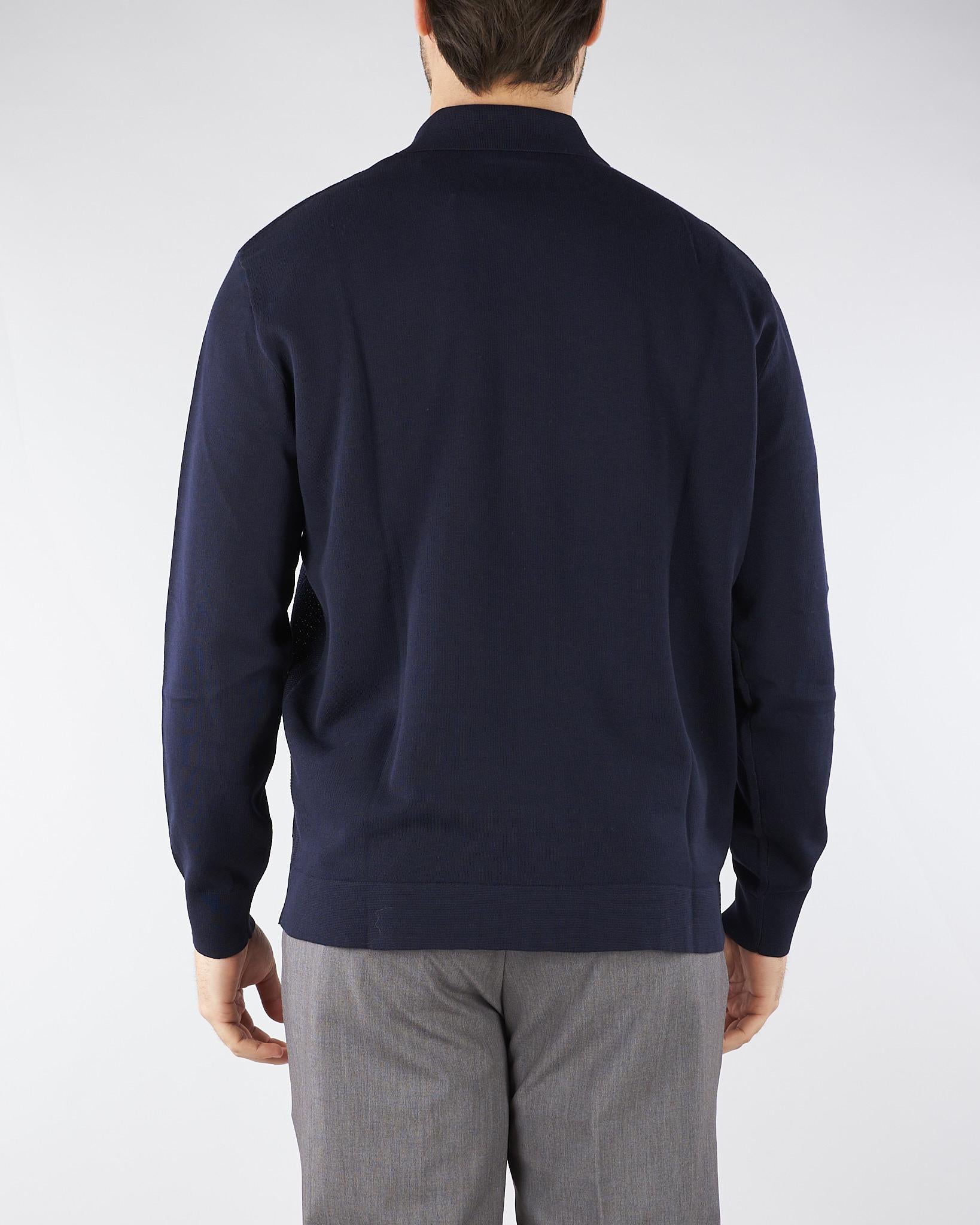Cardigan Blu in cotone con colletto A026F300 6685 PAOLO PECORA 
