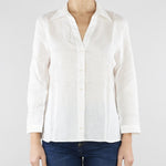 Camicia slim Bianco in puro lino PBBALCALI 1 PENNY BLACK 