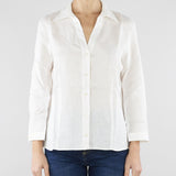 Camicia slim Bianco in puro lino PBBALCALI 1 PENNY BLACK 