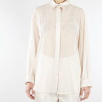 Camicia Burro in georgette con strass CA10201TGEO0001 V0359 SIMONA CORSELLINI 