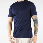 T-shirt basic Blu in cotone mercerizzato U0328R5010 50 UNGARO 