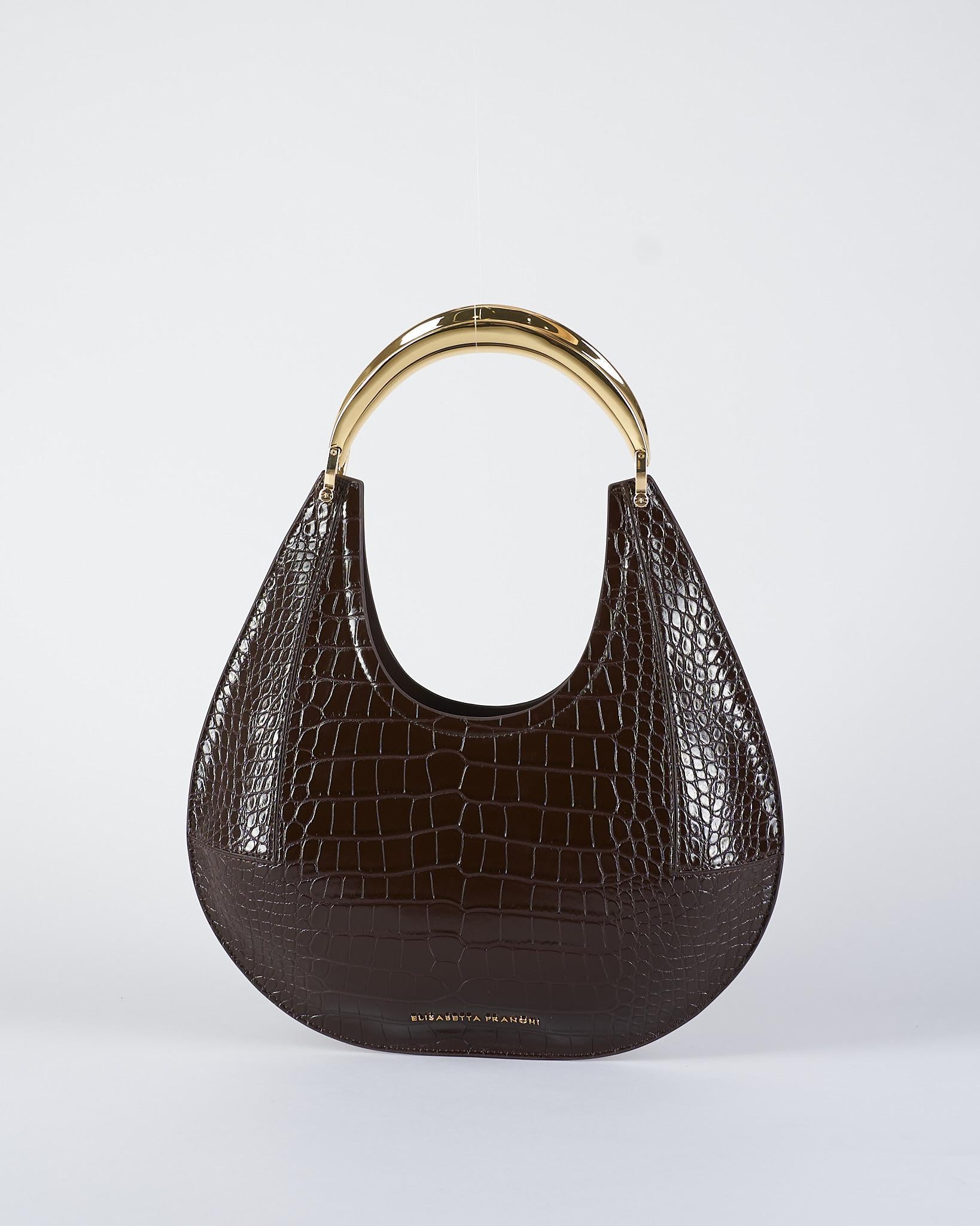 Borsa Hobo Coffee media con manico gioiello BS28A56E2 EA3 ELISABETTA FRANCHI 