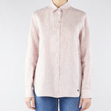 Camicia Rosa a righe in tela di lino WKDGIURATO 5 MAX MARA WEEKEND 
