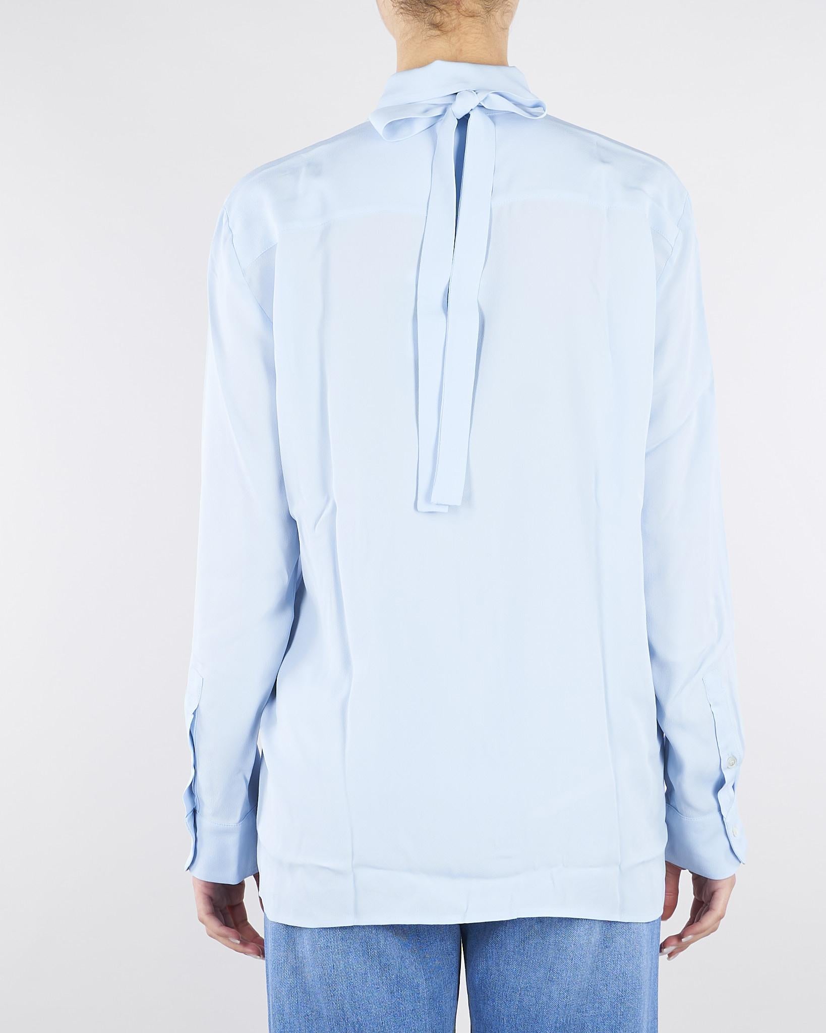 Camicia Azzurro in misto seta con fusciacca a fiore MLLCALCA 3 MARELLA 