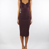 Abito Merlot bustier in tessuto bielastico AB81056E2 EA4 ELISABETTA FRANCHI 