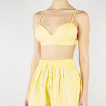Top Giallo con strass all over NS229 38 NO SECRETS 