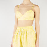 Top Giallo con strass all over NS229 38 NO SECRETS 