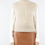 Gilet Beige in maglia MILLE 642 NENETTE 