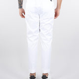 Pantalone Bianco Riviera in cotone con elastico in vita