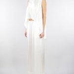 Pantalone Bianco in satin con elastico in vita SS260046 1 ELEH 