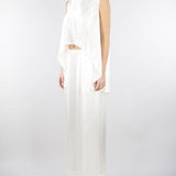 Pantalone Bianco in satin con elastico in vita SS260046 1 ELEH 