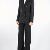 Blazer Nero doppiopetto in lana VADARE 5 MAX MARA STUDIO 