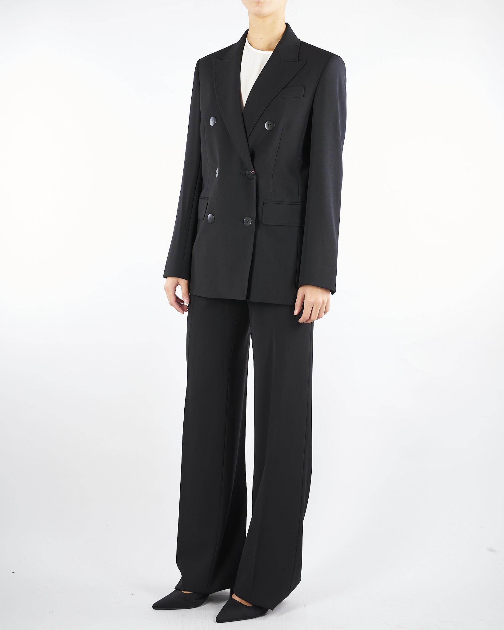Blazer Nero doppiopetto in lana VADARE 5 MAX MARA STUDIO 