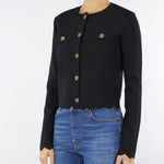 Cardigan Nero con bottoni logati Gold TP320A 6 TWIN SET 