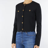 Cardigan Nero con bottoni logati Gold TP320A 6 TWIN SET 