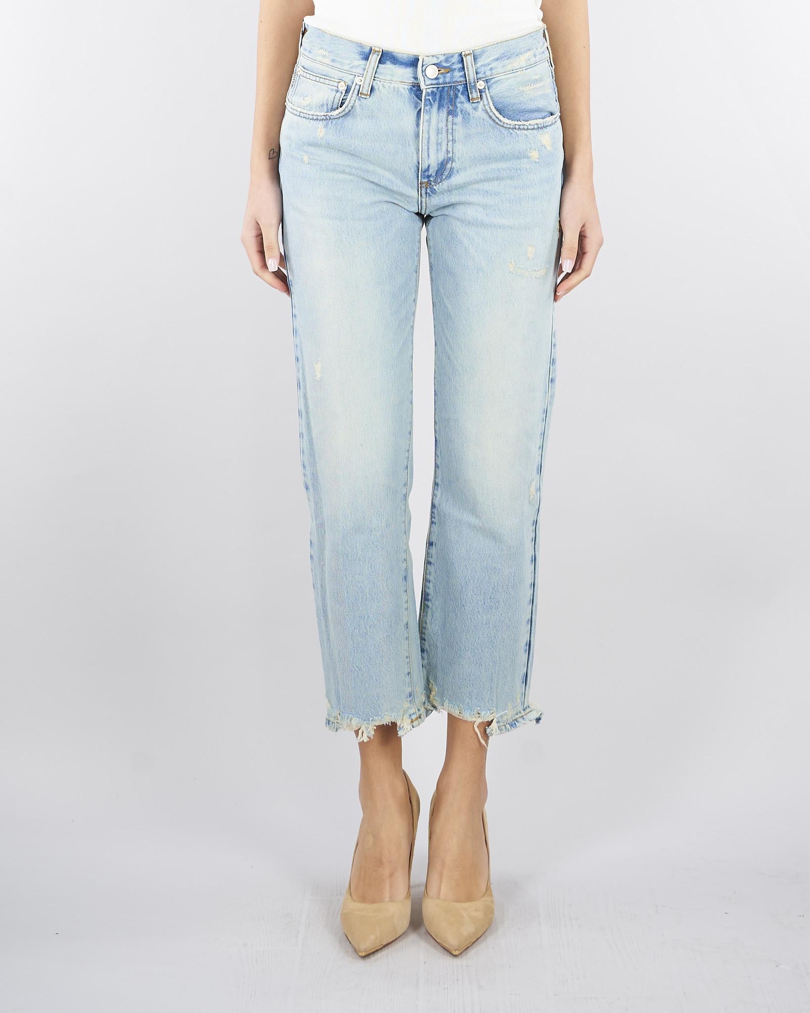 Jeans cropped con fondo a taglio vivo DAB5121 47 VICOLO 