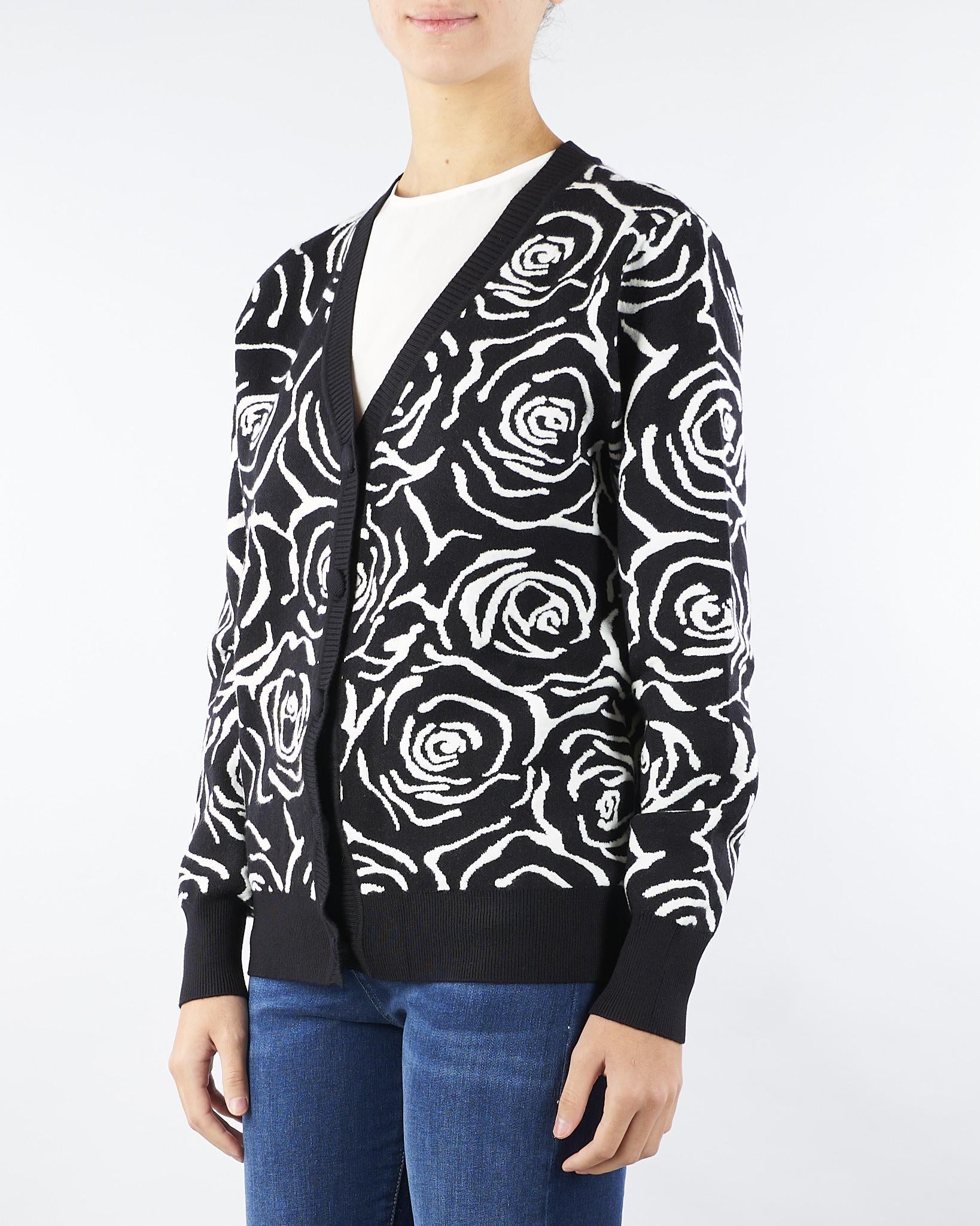 Cardigan Jacquard Nero-Bianco NS150 00 NO SECRETS 