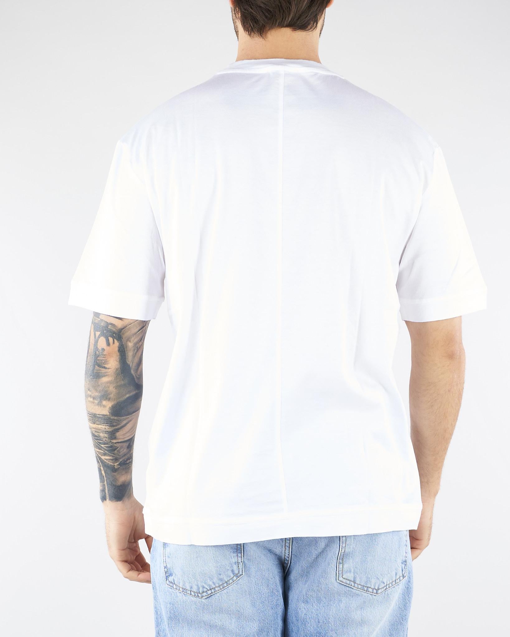 T-shirt Bianco in jersey lucido F0134054 1101 PAOLO PECORA 