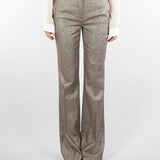 Pantaloni flare Marrone in misto lana con lurex TT2161 12864 TWIN SET 