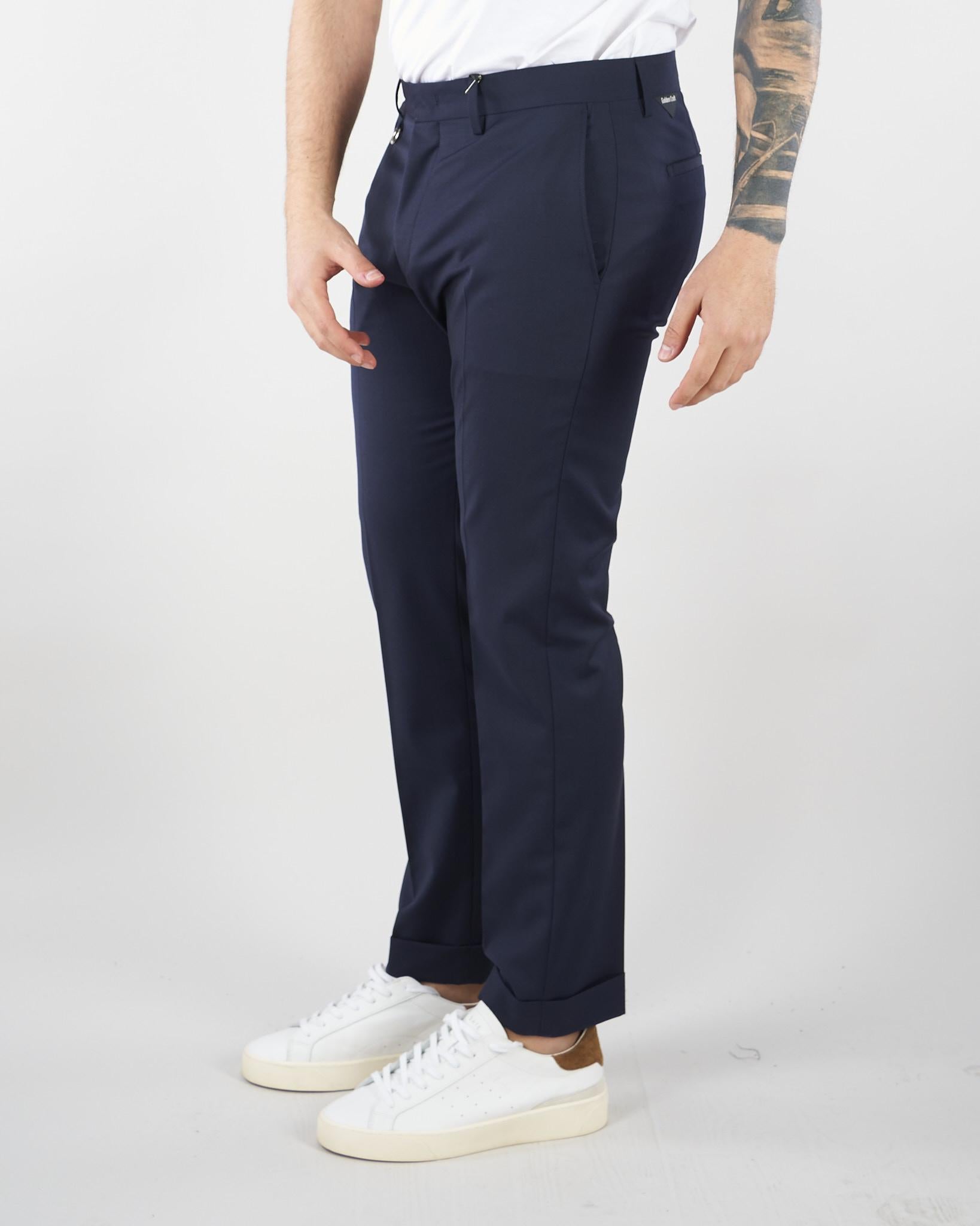 Pantalone Roxy Blu in fresco lana GC1PSS266889 E044 GOLDEN CRAFT 