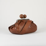 Borsa Pasticcino Bag Cuoio medium in pelle con stampa cocco WKAALISSO 1 MAX MARA WEEKEND 