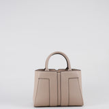 Tote media Greige con logo in rilievo