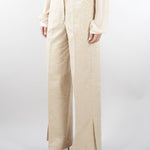 Pantalone jacquard Beige wide leg PT140870220710 014 SEVENTY 